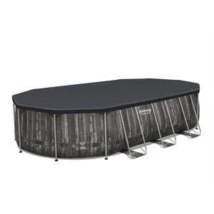 Bestway Power Steel 20' x 12' x 48" Oval Above Ground Outdoor Swimming Pool Set