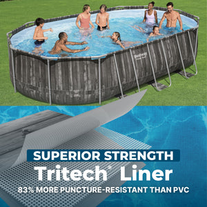 Bestway Power Steel 20' x 12' x 48" Oval Above Ground Outdoor Swimming Pool Set