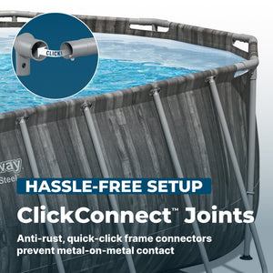 Bestway Power Steel 20' x 12' x 48" Oval Above Ground Outdoor Swimming Pool Set