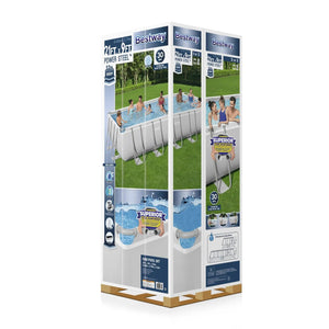 Bestway Power Steel 21' x 9' x 52" Rectangular Above Ground Swimming Pool Set