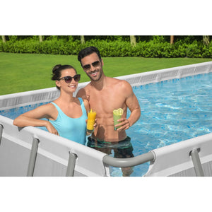 Bestway Power Steel 21' x 9' x 52" Rectangular Above Ground Swimming Pool Set