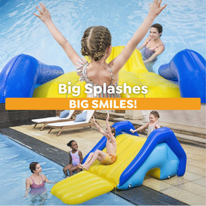 Bestway H2OGO! Giant Inflatable Outdoor Pool Water Slide with Built-In Sprinkler