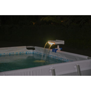 Bestway Above Ground Swimming Pool 7 Colored LED Relaxing Waterfall Cascade - TRAPSKI