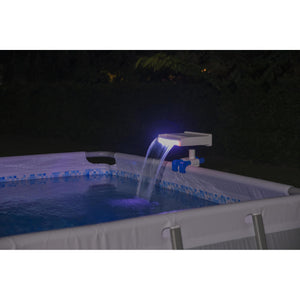 Bestway Above Ground Swimming Pool 7 Colored LED Relaxing Waterfall Cascade - TRAPSKI