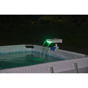 Bestway Above Ground Swimming Pool 7 Colored LED Relaxing Waterfall Cascade - TRAPSKI