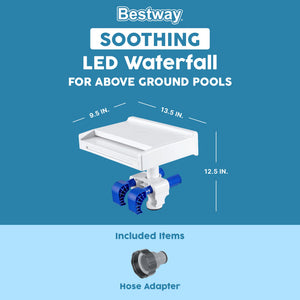 Bestway Above Ground Swimming Pool 7 Colored LED Relaxing Waterfall Cascade