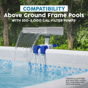 Bestway Above Ground Swimming Pool 7 Colored LED Relaxing Waterfall Cascade