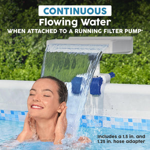 Bestway Above Ground Swimming Pool 7 Colored LED Relaxing Waterfall Cascade