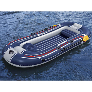 Bestway Hydro-Force Treck X3 Inflatable 3 Person Water Raft Outdoor Boat Set