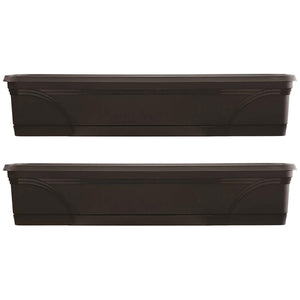Southern Patio 36 Inch Medallion Hanging Windowsill Garden Box Planter (2 Pack)