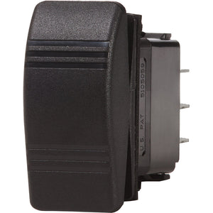 Blue Sea 8288 Water Resistant Contura III Switch - DPST OFF-(ON) - Black
