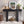 TREXM Rustic Minimalist Console Table with Hidden Drawer, Side Power Outlet