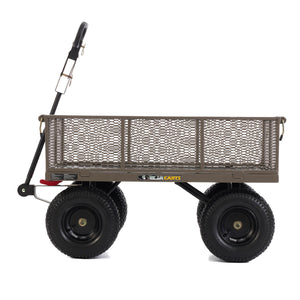 Gorilla Carts Steel Dump Cart Garden Beach Wagon, 1,200 Pound Capacity, Gray