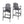 Outdoor Acacia Wood Adirondack Barstools (Set of 2)