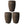 Algreen Athena 50 Gallon Plastic Rain Water Collection Drum, Brownstone (3 Pack)