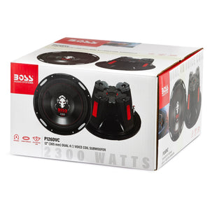 Boss Audio Phantom 12" 2300 W Max Power 4 Ohm DVD Car Audio Subwoofer, P126DVC - TRAPSKI