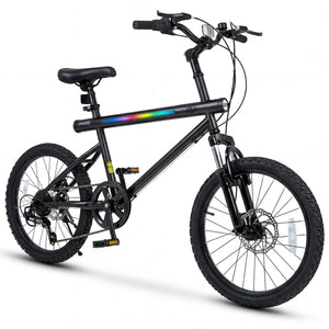 20 Inch Commuter Bicycle LED-lit with 6-Speed Shimano Twist Shifting and Stereo Speakers