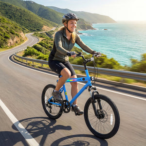 20 Inch Commuter Bicycle LED-lit with 6-Speed Shimano Twist Shifting and Stereo Speakers