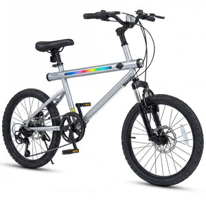 20 Inch Commuter Bicycle LED-lit with 6-Speed Shimano Twist Shifting and Stereo Speakers