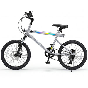 20 Inch Commuter Bicycle LED-lit with 6-Speed Shimano Twist Shifting and Stereo Speakers