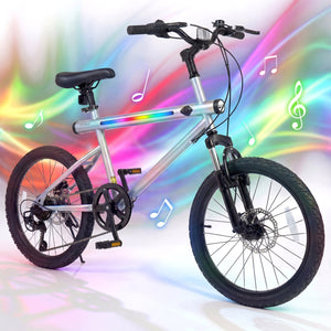 20 Inch Commuter Bicycle LED-lit with 6-Speed Shimano Twist Shifting and Stereo Speakers