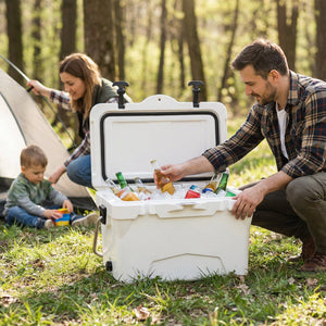 20 Quart Portable Hard Cooler with Built-in Ruler and Bottle