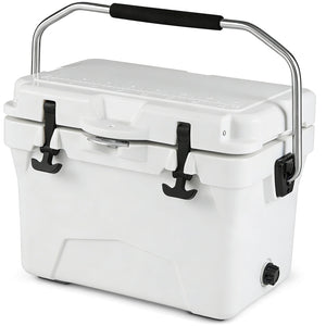 20 Quart Portable Hard Cooler with Built-in Ruler and Bottle