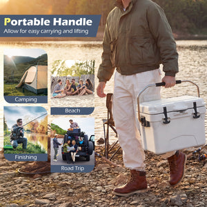 20 Quart Portable Hard Cooler with Built-in Ruler and Bottle