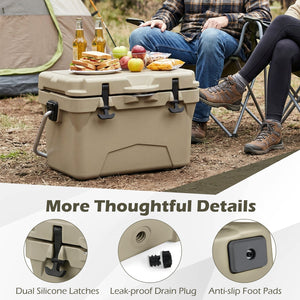 20 Quart Portable Hard Cooler with Built-in Ruler and Bottle