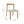 Solid Rubber Wood Dining Chairs (Natural Oak + Beige) Set of 2