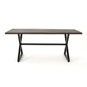 Rolando Outdoor Aluminum Dining Table with Steel Frame