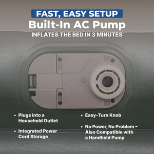 Sealy Tritech Twin Sized 16" Air Mattress Bed 2 Person w/Built-In AC Pump & Bag