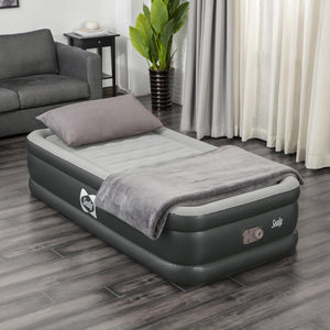 Sealy Tritech Twin Sized 18" Air Mattress Bed 2 Person w/Built-In AC Pump & Bag