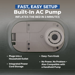 Sealy Tritech Twin Sized 18" Air Mattress Bed 2 Person w/Built-In AC Pump & Bag