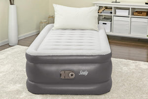 Sealy Tritech Twin Sized 20" Air Mattress Bed 2 Person w/ Built-In AC Pump & Bag