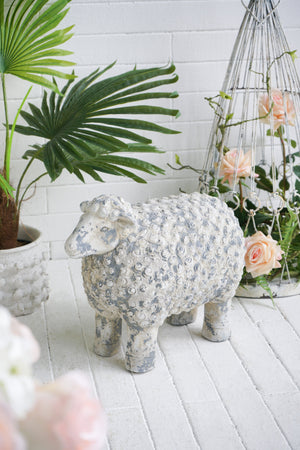 18x9.5x14" Magnesium Sheep Figurine with Weathered Finish