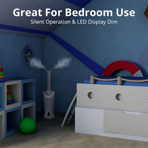 Air Innovations MH-701BA Ultrasonic Cool Mist Aromatherapy Humidifier, Platinum