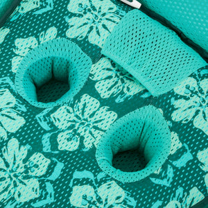 Aqua Leisure Campania 2 in 1 Water Lounger Pool Inflatable, Floral (2 Pack)