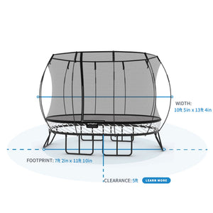Springfree Trampoline Kids Outdoor Medium Oval 8 x 11' Trampoline with Enclosure - TRAPSKI