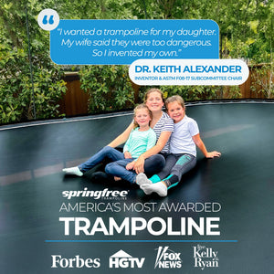 Springfree Trampoline Kids Outdoor Large Oval 8 x 13' Trampoline with Enclosure