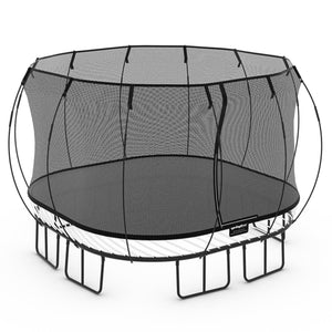 Springfree Large Square Backyard Trampoline With Enclosure and Hidden Frame, 11'