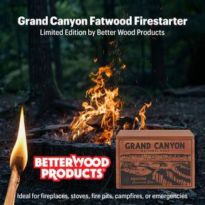 Better Wood Products Protect the Parks Fatwood Firestarter Sticks, Grand Canyon