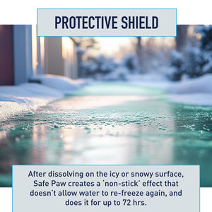 Safe Paw Pet Safe Ice Melt, 100% Salt and Chloride free with Traction Agent, Non-Toxic, Fast Acting, Lasts 3X Longer – 35 Lbs - TRAPSKI