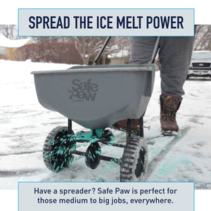 Safe Paw Pet Safe Ice Melt, 100% Salt and Chloride free with Traction Agent, Non-Toxic, Fast Acting, Lasts 3X Longer – 35 Lbs - TRAPSKI