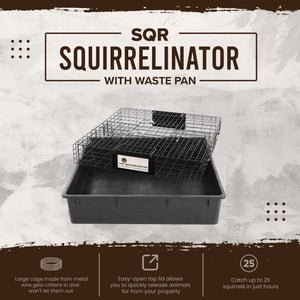 Rugged Ranch SQR Squirrelinator Live Squirrel Metal 2 Door Trap w/ Waste Pan