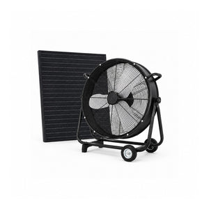 24 Inch Solar Floor-Standing Fan With Adjustable Solar Panel
