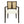 Mid Century Modern Arm Dining Chair Set with Rattan Backrest