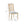 French Country Dining Chair With Rectangular Cane Backrest And Smooth Upholstered Seating