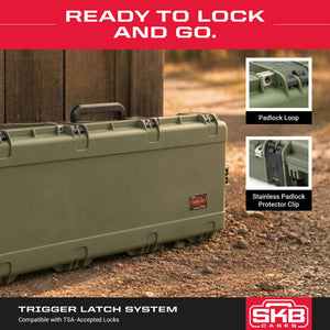 SKB Cases iSeries 4214 Hard Exterior Parallel Limb Bow Case, Green