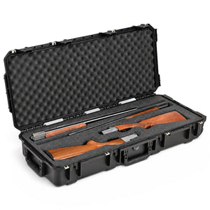 SKB Cases iSeries 3614 Hard Exterior Double Custom Breakdown Shotgun Case, Black